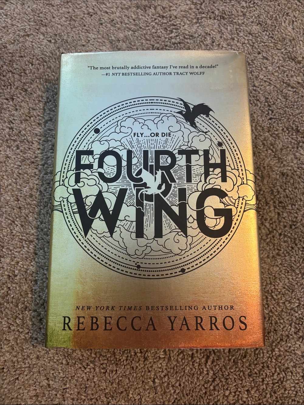 Fourth Wing Hardcover Book - Gold Gradient